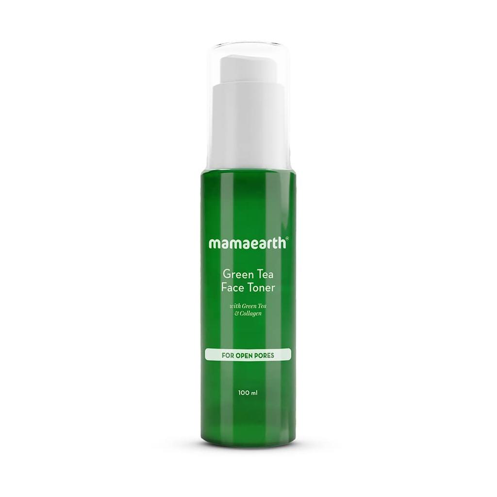 Mamaearth Green Tea Face Toner With Collagen For Open Pores 100 ml - Hydrating & Clarifying Skin Care