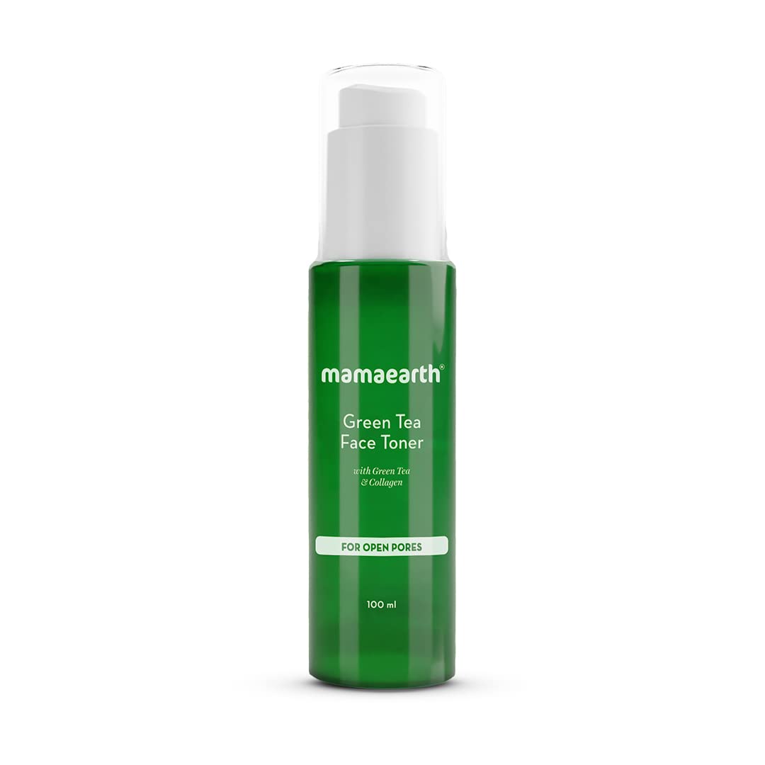 

Mamaearth Green Tea Face Toner With Collagen For Open Pores 100 ml - Hydrating & Clarifying Skin Care