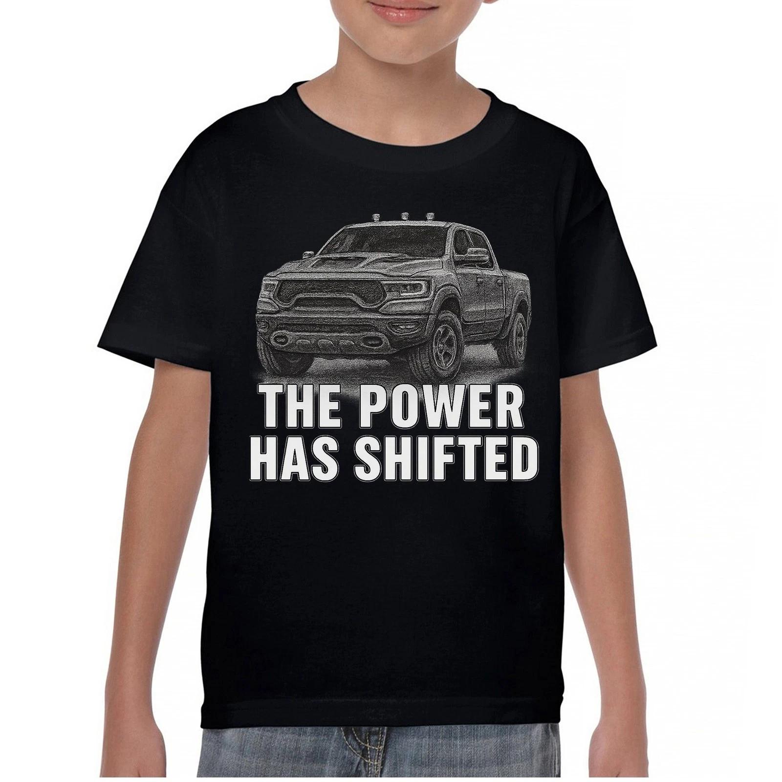 The Power Has Shifted Youth kids boys T-Shirt American 4x4 Offroad Pickup Truck Kids 100