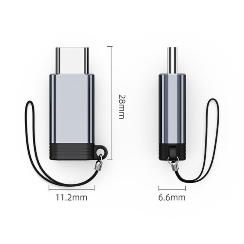 8Pin Female to USB C Male Converters for Phone 15/16 Plus and Pad Featuring Fast Speed Charging