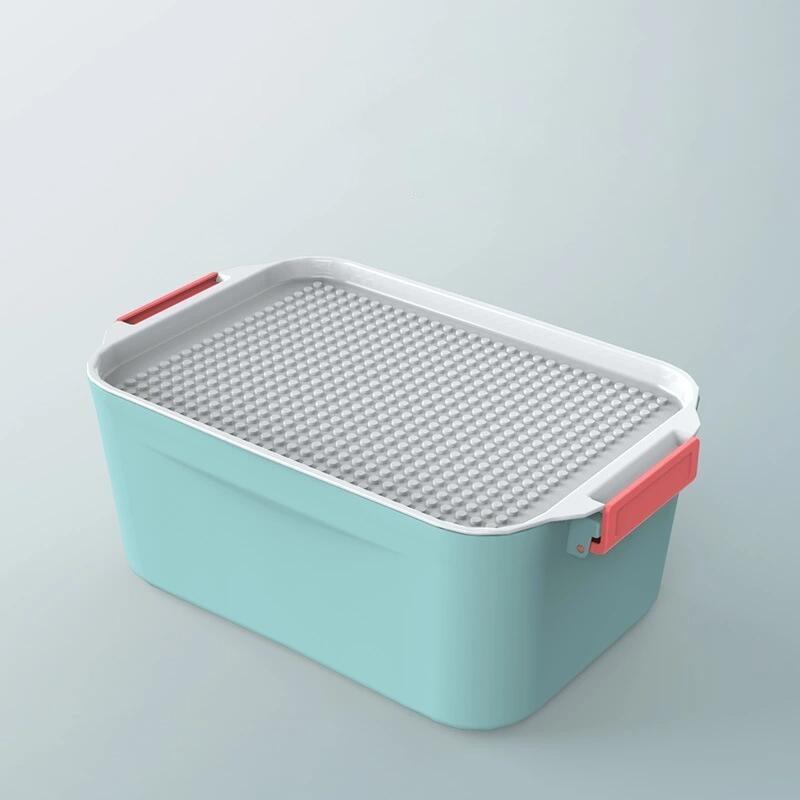 

Детские строительные блоки, пластиковый ящик для хранения, головоломка для раннего образования, игрушки для детей, складывающие частицы, тренировка способности сортировки