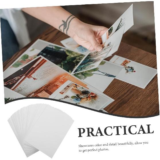 100 Sheets 6 Inch Glossy Photo Paper for Printers - High Glossy Finish Perfect for Crafting and Professional Photo Printing