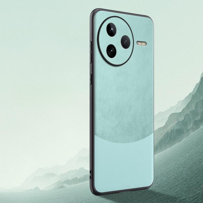 For POCO F7 Ultra Cases Splicing PU Leather Phone Case For POCO F7 Pro F7 Ultra Shockproof Matte Bumper Soft Frame Cover