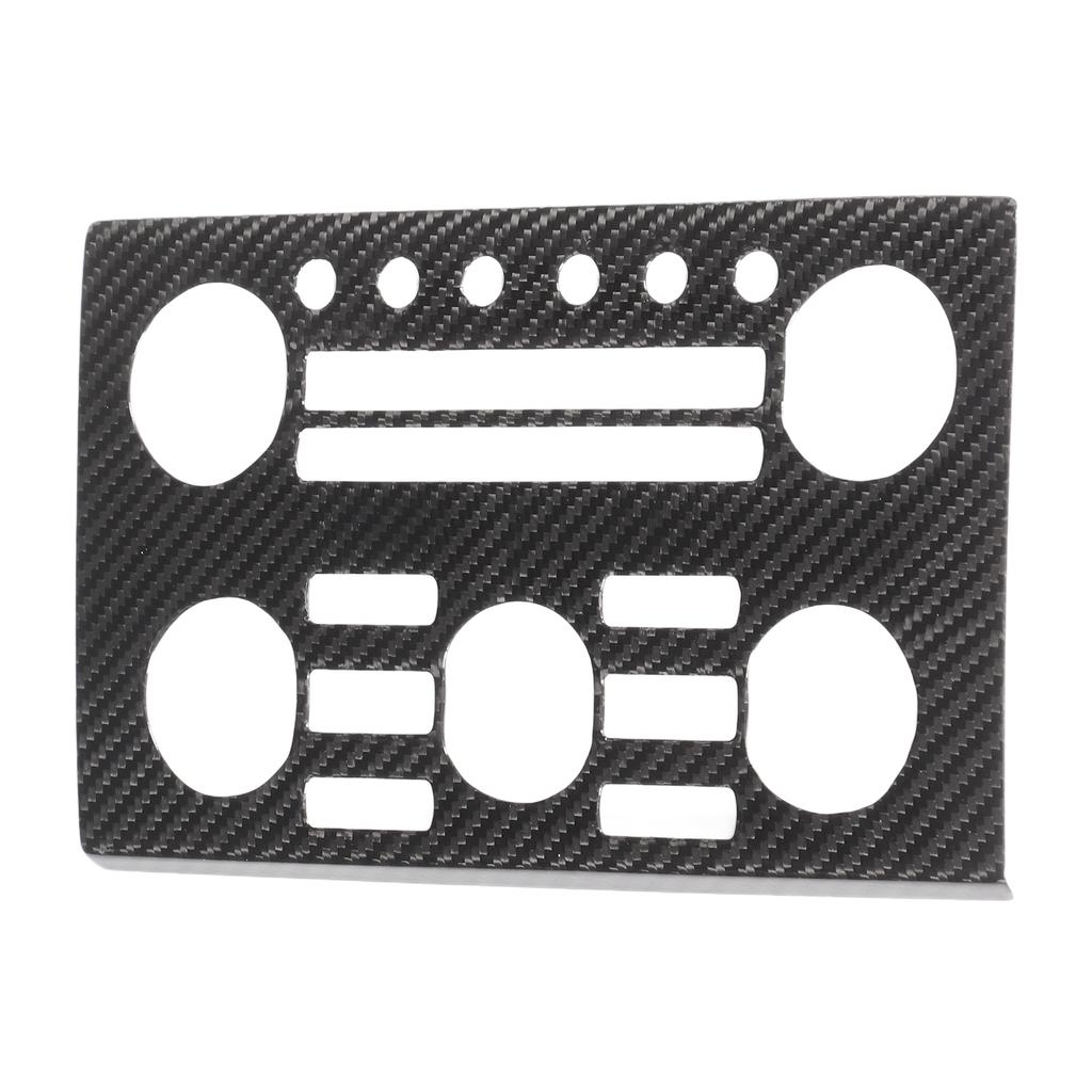Carbon Fiber Central Control Air Conditioning Panel Sticker Cover Trim Replacement for Nissan GTR R35 2008‑2016