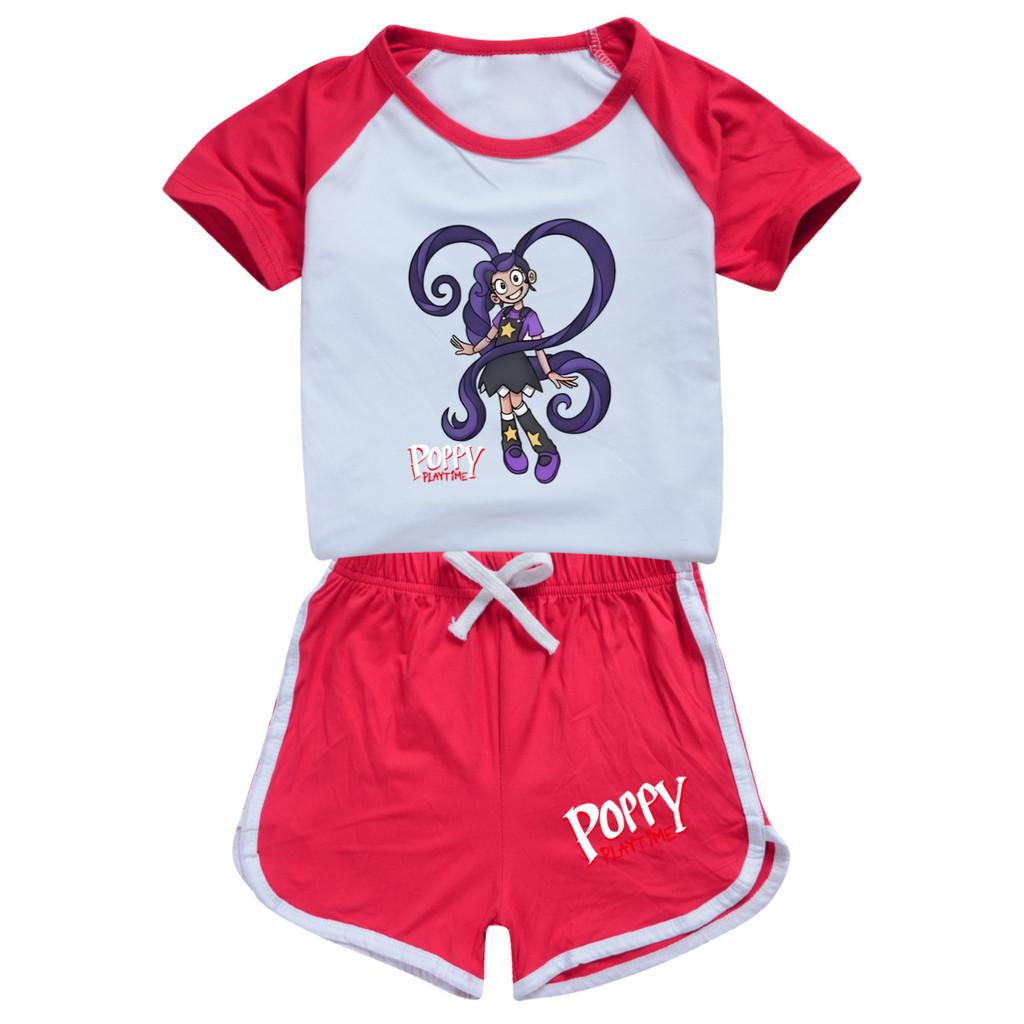 5579 Детский Девочки Лилия Любовные Косы Принтованный Верх Брюки Спортивный Костюм Комплект Одежды 100cm красный