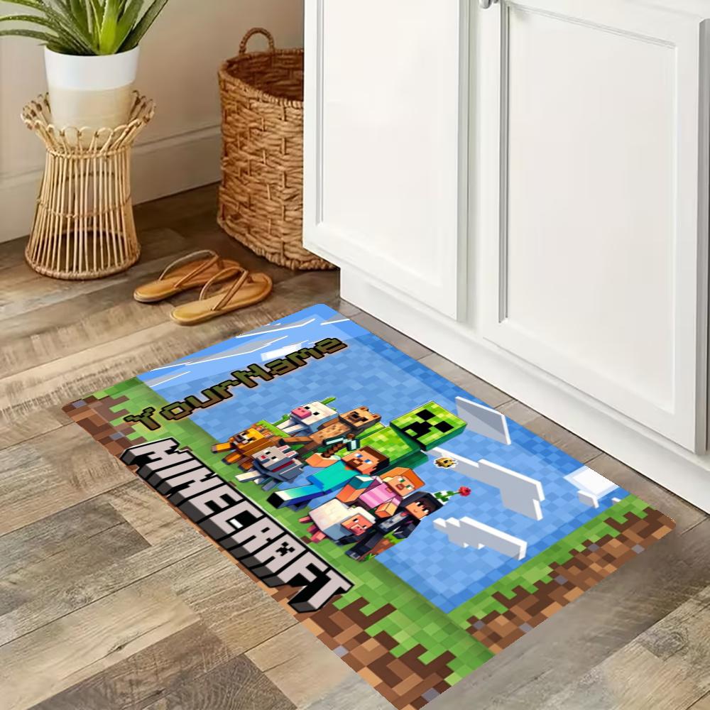 Minecraft Customize Your Name Kitchen Rug Runner Rug Laundry Mat Hallway Entryway The Best Gift Choice