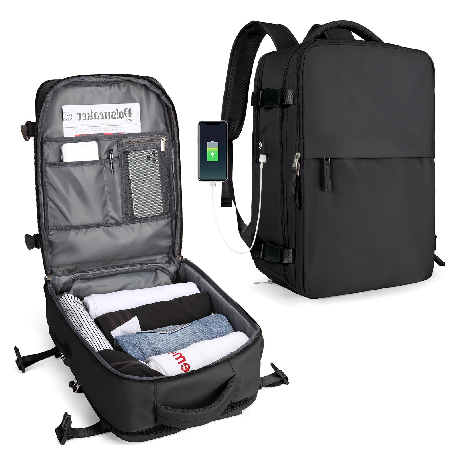 

Travel Backpack For Men Women 40L Flight Approved Carry On Hand Luggage Anti-Theft Business Laptop Large Daypack Weekender Bag Small