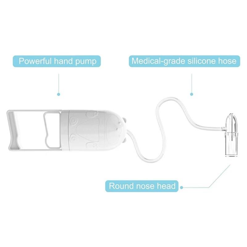 Niemowlęcy Urządzenie do Odsysania Nosa, Przenośny Aspirator do Nosa z Delikatną Okrągłą Końcówką Łatwy w Obsłudze do Łagodzenia Zatkanych Dróg Oddechowych
