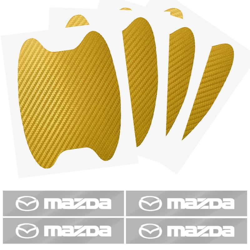 Car Door Sticker Carbon Fiber Scratches Auto Handle Protection Film For Mazda 3 6 CX5 2 CX3 CX9 MX5 RX8 Axela Demio MS CX5 2 Axela Demio Atenza MS GJI