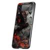 Black Raven Hard PC Phone Case For Samsung Galaxy Z Flip 7 6 5 4 Black Cover For Galaxy Z Flip 3 Foldable Shell Fundas Capas Bag