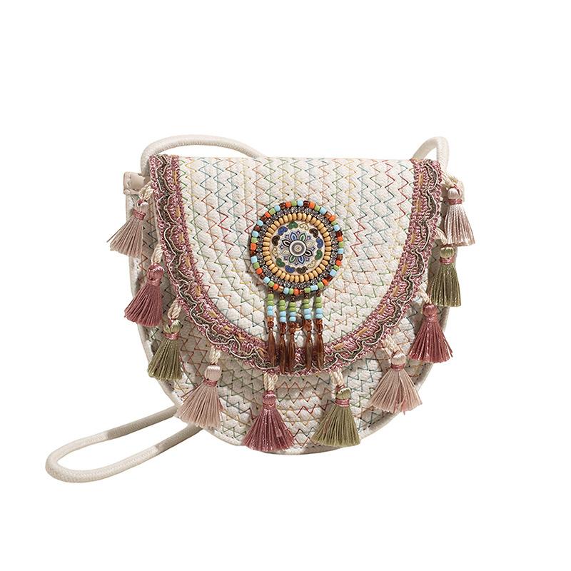 Casual Simple Texture Niche Design Fashionable Saddle Bag 2025 Summer New Foreign Style Women's Shoulder Messenger Bag