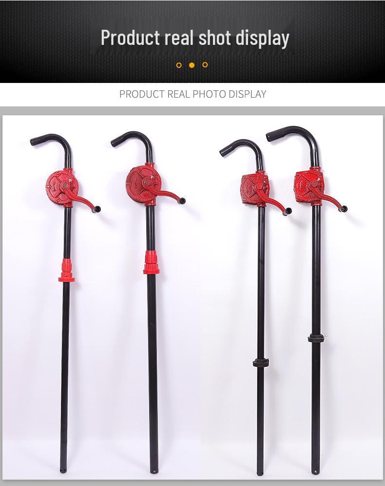 Multi-Purpose Cast Iron Manual Oil Pump - Hand-Operated Drum-Mounted Extractor