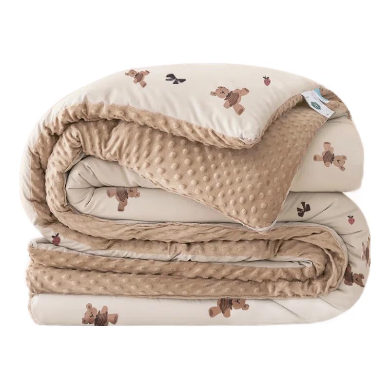 Thickened Milk Velvet Bean Quilt 200x230cm, 10 Catties