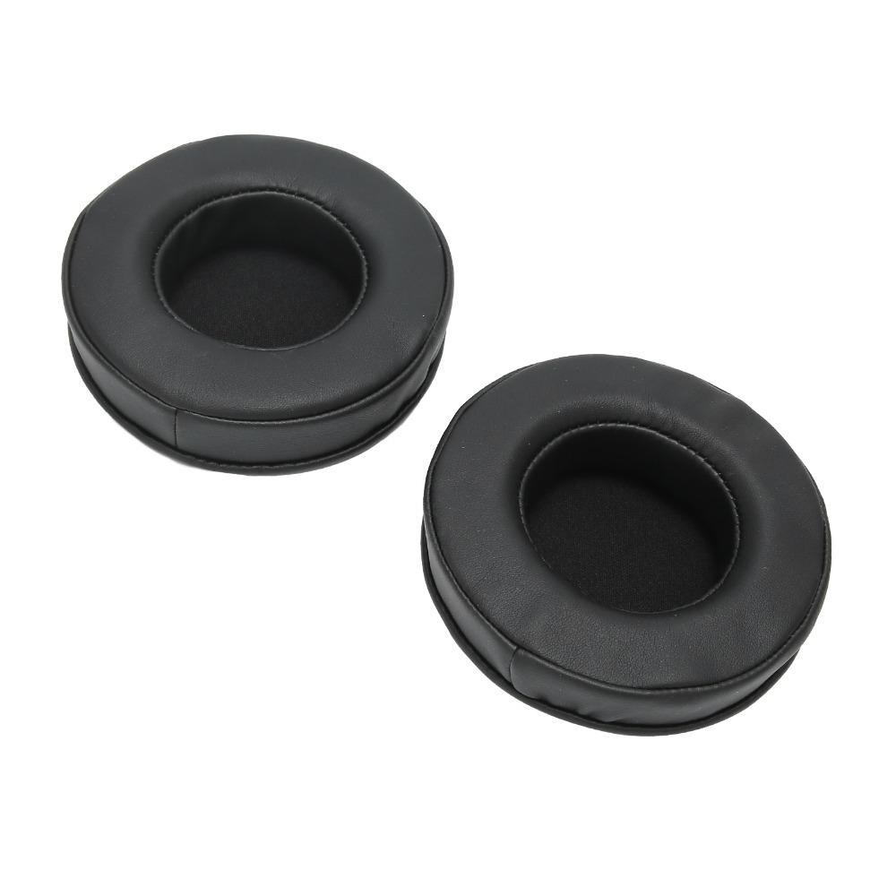 2PCS Black Noise Isolation Ear Cushions Leather Ear Covers Replacement Ear Pads  Audio Accessories