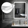 Bathroom Mirror with LED, 70 x 90 cm, 3 Light Colors, Anti-Fog, IP44