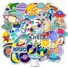 50Pcs Waterproof Planet Sticker For Phone Laptop Skateboard Refrigerator Decal