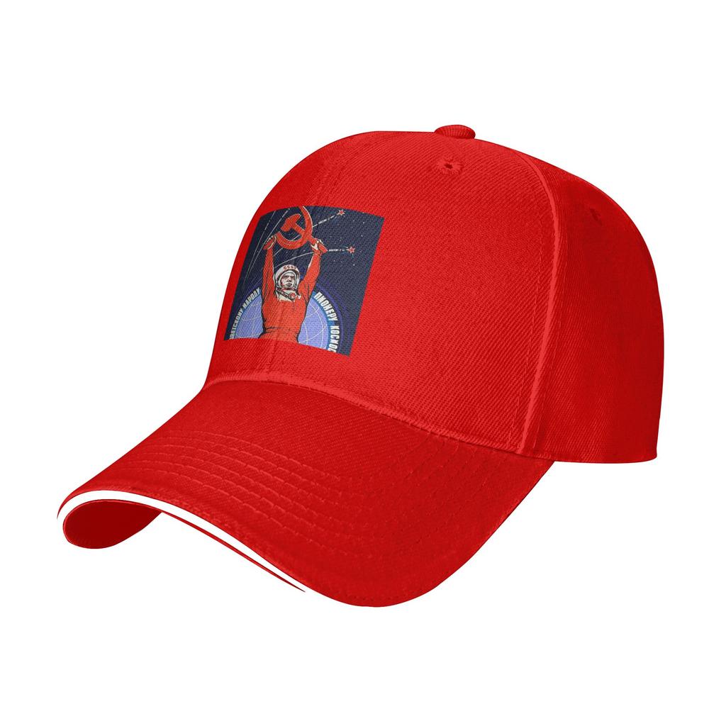Soviet Propaganda Yuri Gagarin Cap Fashion Baseball Caps Adjustable Hat Hip Hop Summer Unisex Baseball Hats Customizable