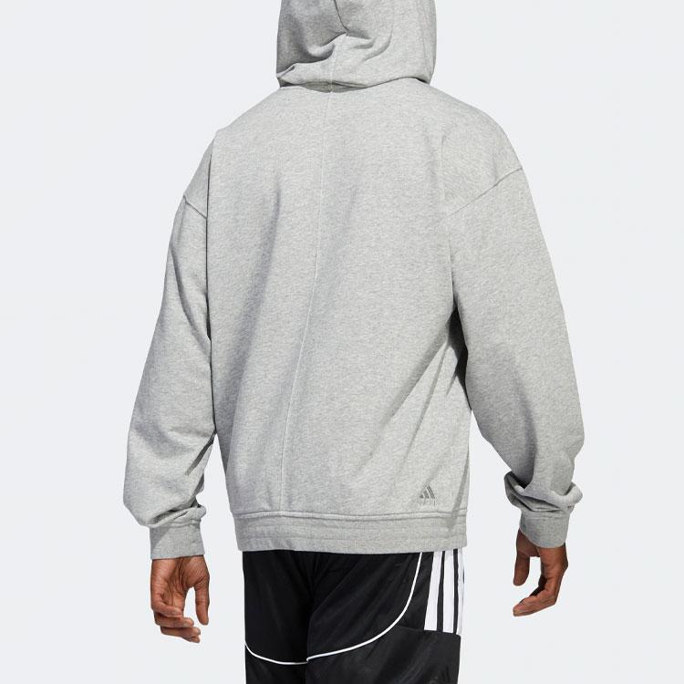Adidas Sweatshirts Men's Gray Hooded Moderate Regular HF0237