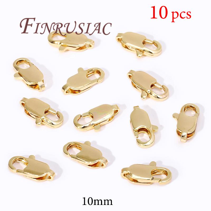 18K Gold Plated Lobster Clasps For Bracelets,Spring Clasps For Jewelry,DIY Jewelry Making Supplies,Connectors Clasp Accessories