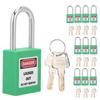 10Sets 38mm Lockout Tagout Lock Durable Nylon Isolation Design Corrosion Resistant Padlock with 20 Keys
