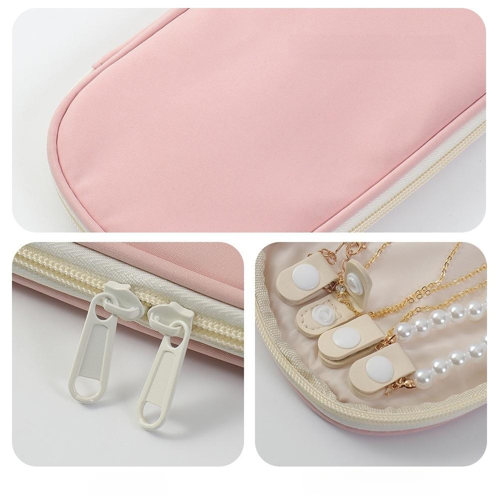 1PC Portable Zipper Jewelry Storage Bag Earrings Ring Storage Display Function Jewelry Organizer Jewelry Case Home Storage