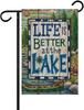 Life Is Better At The Lake Double-Sided Garden Ag 12x18 Fall Yard Decor, Outdoor Garden Welcome Ag for Lawn, Farm and Pa EEL