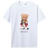 Strong Boxer Teddy Bear Never Give Up Print Men T-shirt Summer Short Sleeve Cotton Basic Tops Tees  TShirt Streetwear Clothes