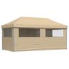 Vidaxl Pop-Up Party Tent with 4 Walls, Beige