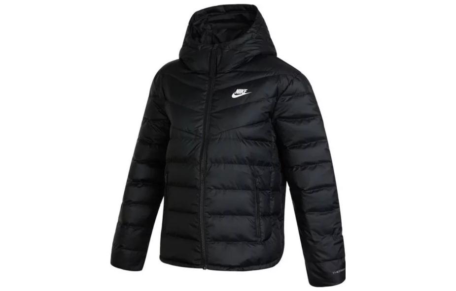 Nike Down Jackets Women s Black Hooded Moderate Down Jacket DR1585-010 L