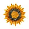 Winning The Championship with Diamond-encrusted Sunflower Brooch, High-end Sunflower Flower Brooch, and Elegant Plant Corsage