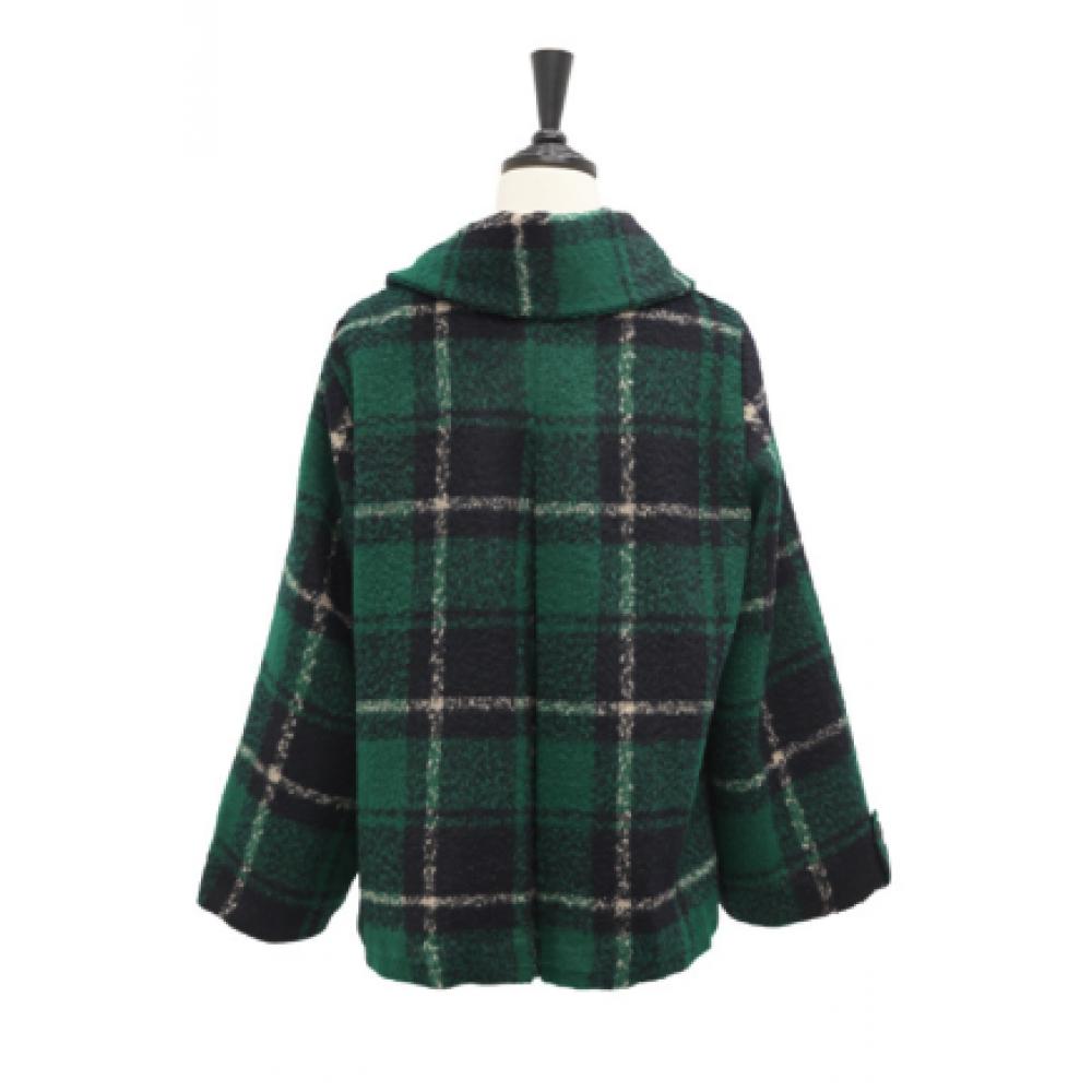 Shiz Madam Women Wool Jacket Turtleneck Loose Sleeve J31760