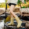Fashion Versatile Women's Waterproof Rain Shoes with Cotton To Keep Warm, Can Be Worn In All Seasons, Outdoor Rain Boots Fixed Cotton Water Shoes