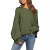 Autumn Winter Loose Casual Solid All-match Sweater Women Bottomed Batwing Long Sleeve Knitting Pullover Top