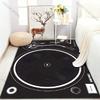 Alfombra Impresa para Tocadiscos de Vinilo para Dormitorio, Sala de Estar, Mesita de Noche, Sofá, Felpudo, Decoración Moderna para el Hogar, Alfombra de Área, Tamaño Grande