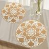 Non-Slip Round Placemats Decorative Dinner Table Mat Dual-Sided Waterproof Insulated Placemat Printed Western Food Mat