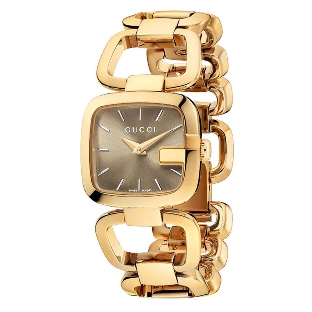 Gucci YA125511 Brown Dial Stainless Steel Strap Ladies Watch