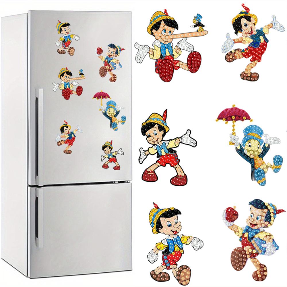 6Pcs Puppet Series Diamond Art Fridge Magnet Diamond Painting Refrigerator Magnet DIY Fridge Stickers for Fridge Whiteboards
