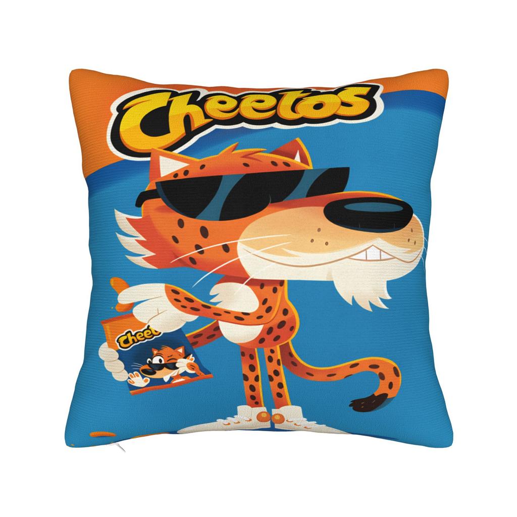 Cheetos Hot Snack Cartoon Chester Pillowcases Retro Trendy Pillow Case For Sofa Home Decoration Soft Pillow Cover
