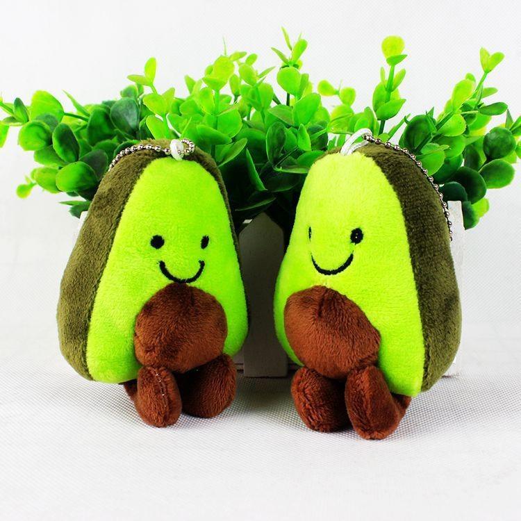 Cute Avocado Plush Keychain Student-friendly Green Crystal Soft Stuffed Toy