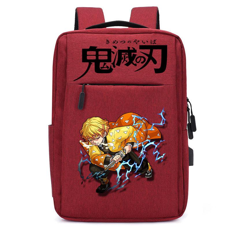 Japan Cartoon Comics Demon Slayer USB Charging Backpack Large Capacity Student Casual Backpack 0004
