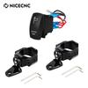 NiceCNC UTV ATV 1.75"-2" LED Light Flag Mount Bracket for Polaris RZR 1000 Can-Am Maverick X3 Yamaha Wolverine Universal Parts
