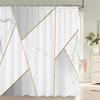 Modern Art Style Marble Printing Shower Curtain Waterproof Polyester Fabric Bathroom Curtains Geometric Pattern Decor Curtains