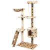 Arbre à chat - vidaXL - 150 cm - Beige - Sisal - Peluche douce