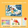 Kids Painting Fingerprint Kit With Ink Pads Drawing Cards For Education Early