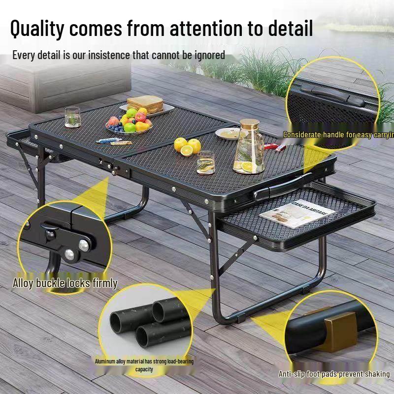 Aluminum Alloy Iron Mesh Folding Camping Table