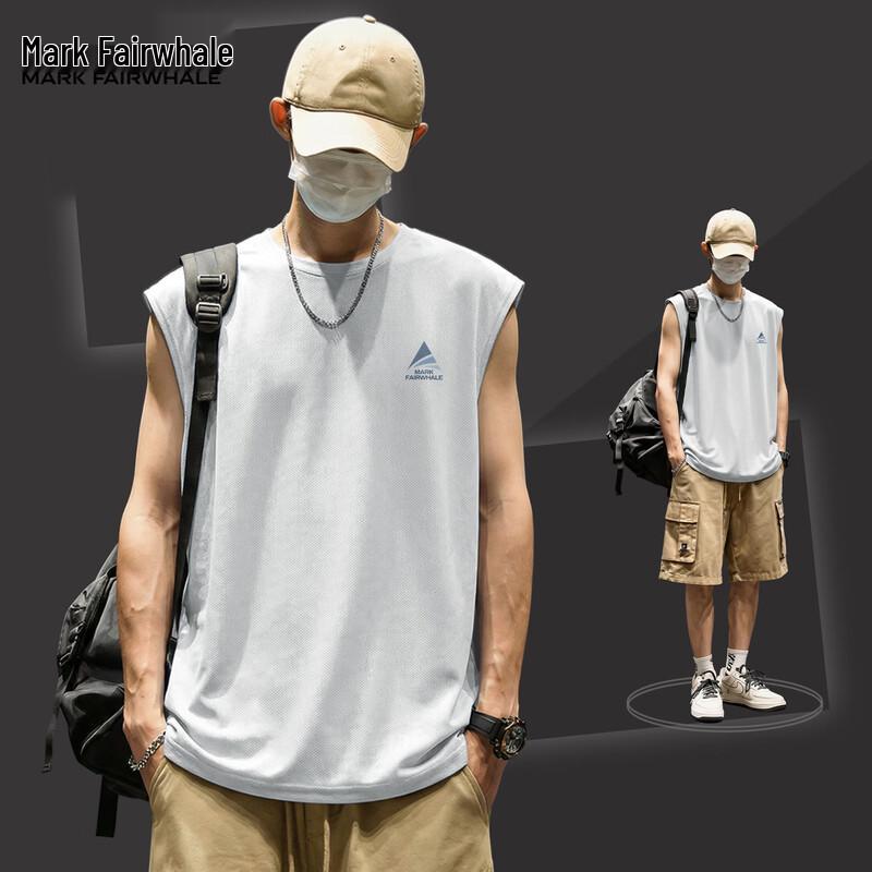Mark Fairwhale Men s Ice Silk Loose Fit Sleeveless Vest 3XL