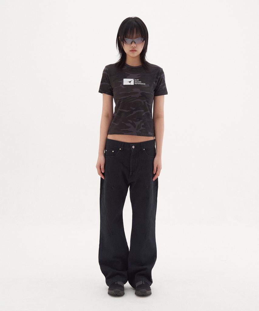 Haipaisaundeulepeoleonseu Camo Symbol T-Shirt, Charcoal