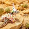 Adjustable Lizard Polka Dot Skirt Elastic Strap Small Pet Hat Soft Reptile Pet Clothing  Walking
