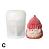 Kuchendekorationswerkzeug Weihnachtsmann 3D Silikonform Weiche Handgemachte Mousse-Kuchenform Antihaft-Kerzenform für Schokolade Puddin P9j5
