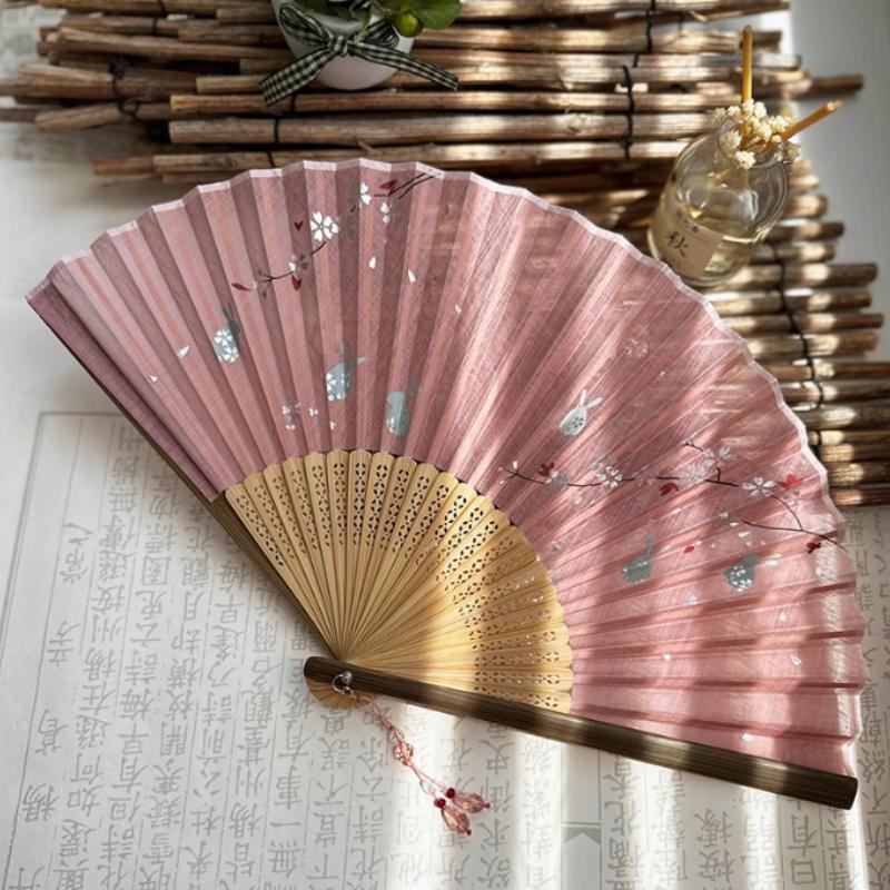 

Chinese-style Custom-made Pre-sale Folding Fans Stage Play Props Interior Home Decoration Single-sided Folding Fan Handicrafts